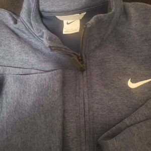 Nike Heathered Navy 3/4 Zip Jacket with Pockets.
